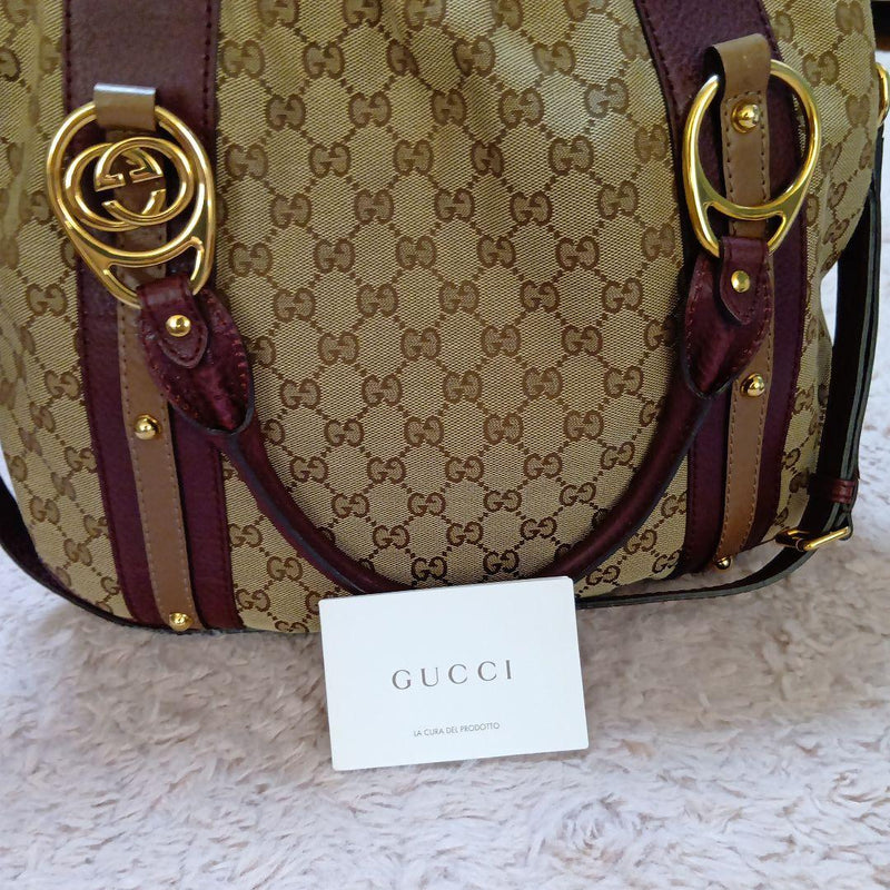GUCCI shoulder bag beige/brown