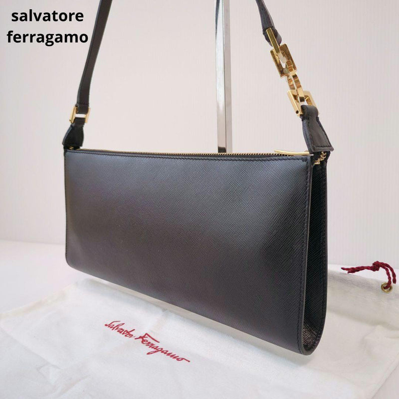 [Good condition] Salvatore Ferragamo Accessory Pouch Handbag Gancini