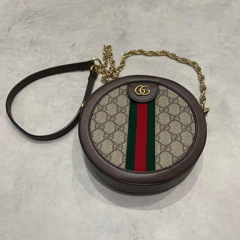 <Same-day shipping> Gucci GG logo round shoulder bag