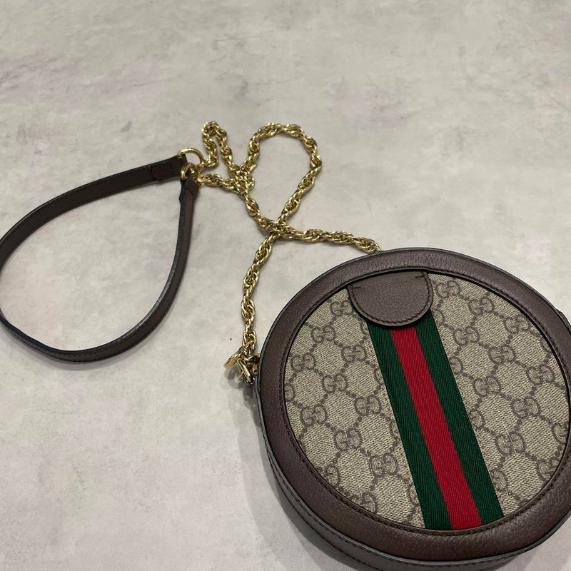<Same-day shipping> Gucci GG logo round shoulder bag
