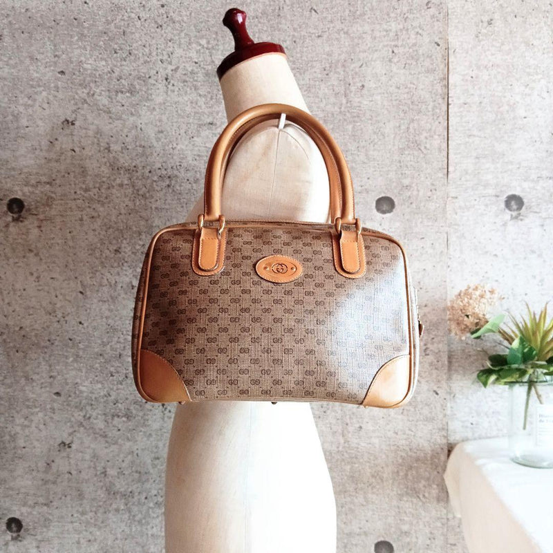 Good condition Old Gucci Handbag Bag Mini Boston Bag Women Men