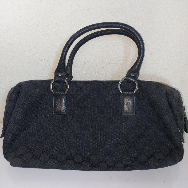 Gucci Black Handbag GG Pattern Vintage