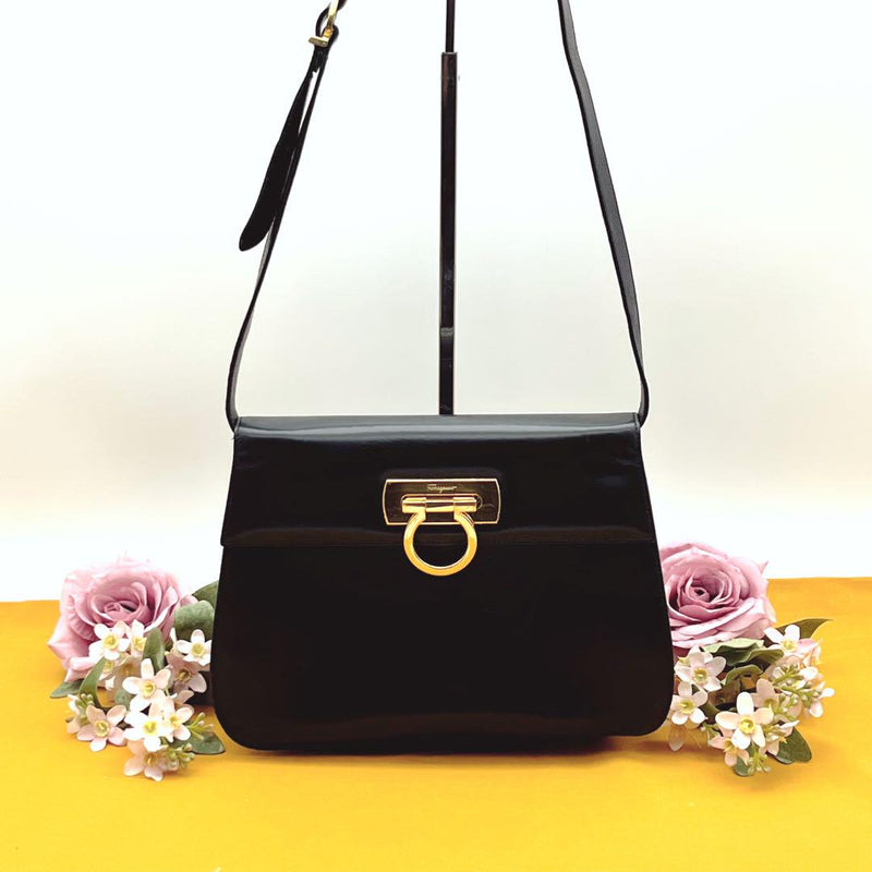 ✨Rare✨Ferragamo Gancini Shoulder Bag Clutch Bag 2way Black