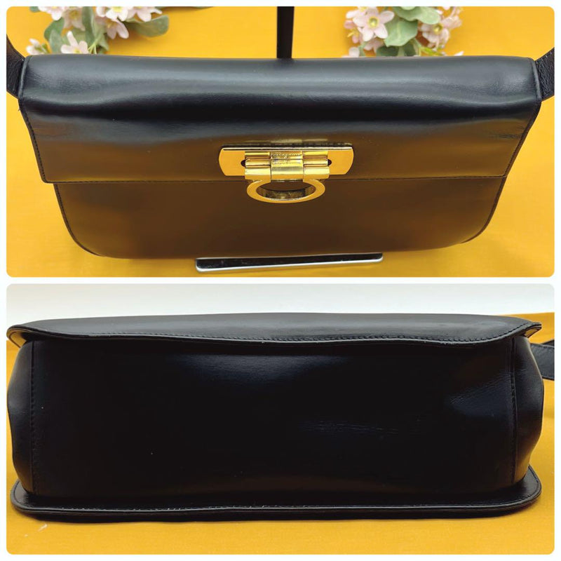 ✨Rare✨Ferragamo Gancini Shoulder Bag Clutch Bag 2way Black