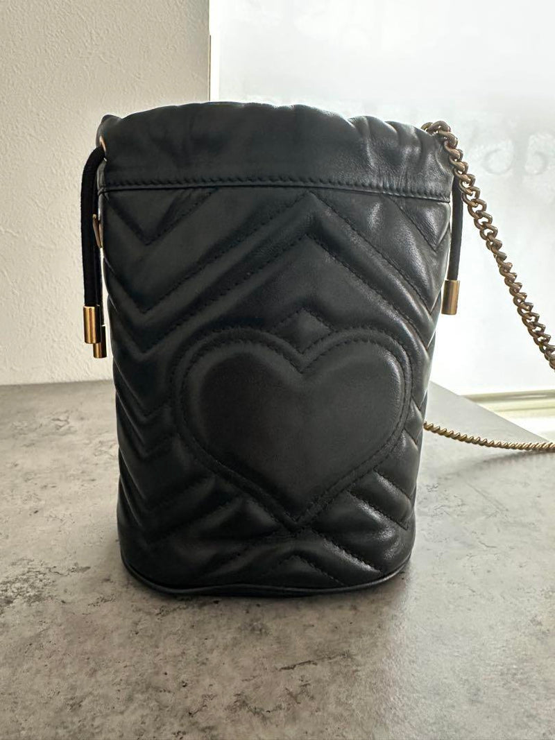 Gucci Mini Bucket Bag Quilted GG Marmont
