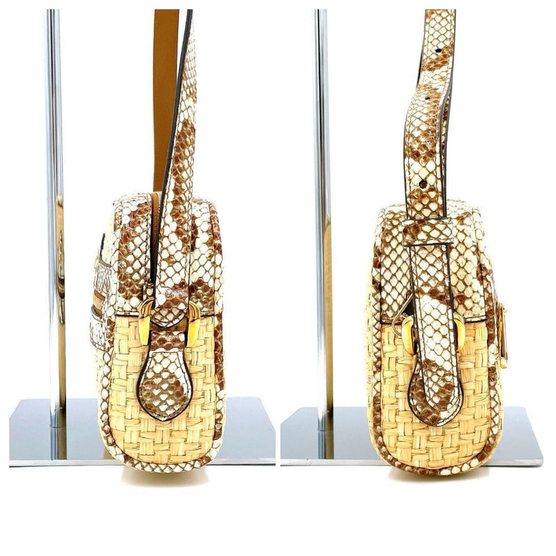✨️New grade rare✨️Gucci Straw GG Marmont Shoulder Bag Beautiful