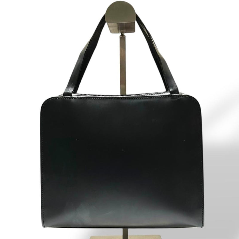 Rare ✨ Gucci Handbag Leather Vintage Big G Logo All Black