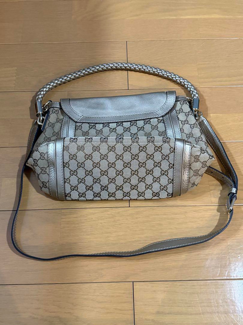GUCCI Bella 2way Handbag GG Canvas