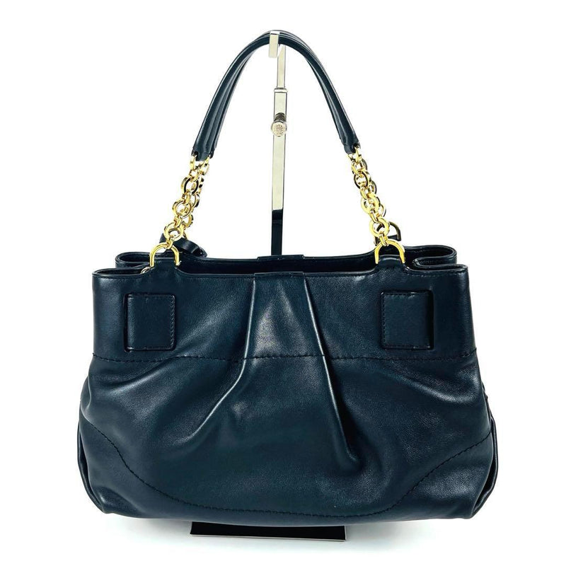 [Good condition] Ferragamo Gancini Handbag Tote Black