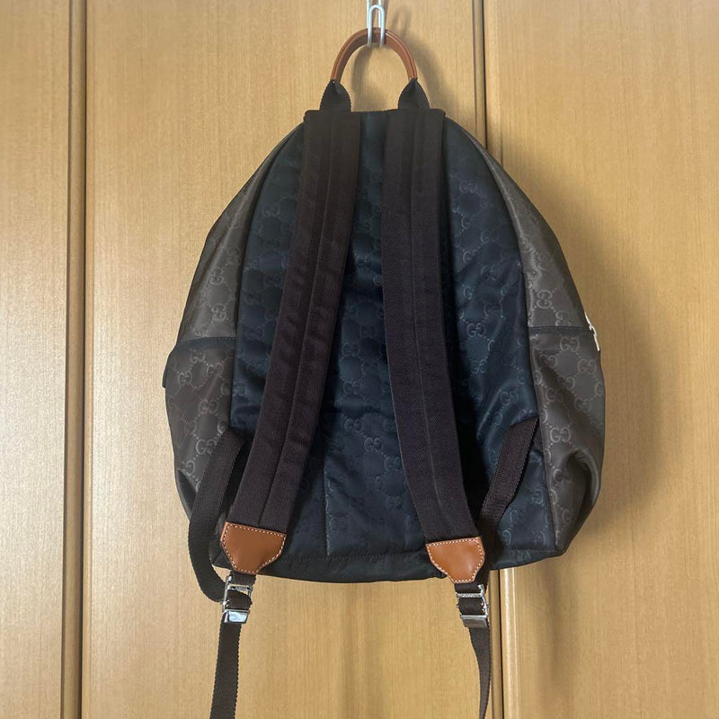 GUCCI GG Pattern Backpack Brown