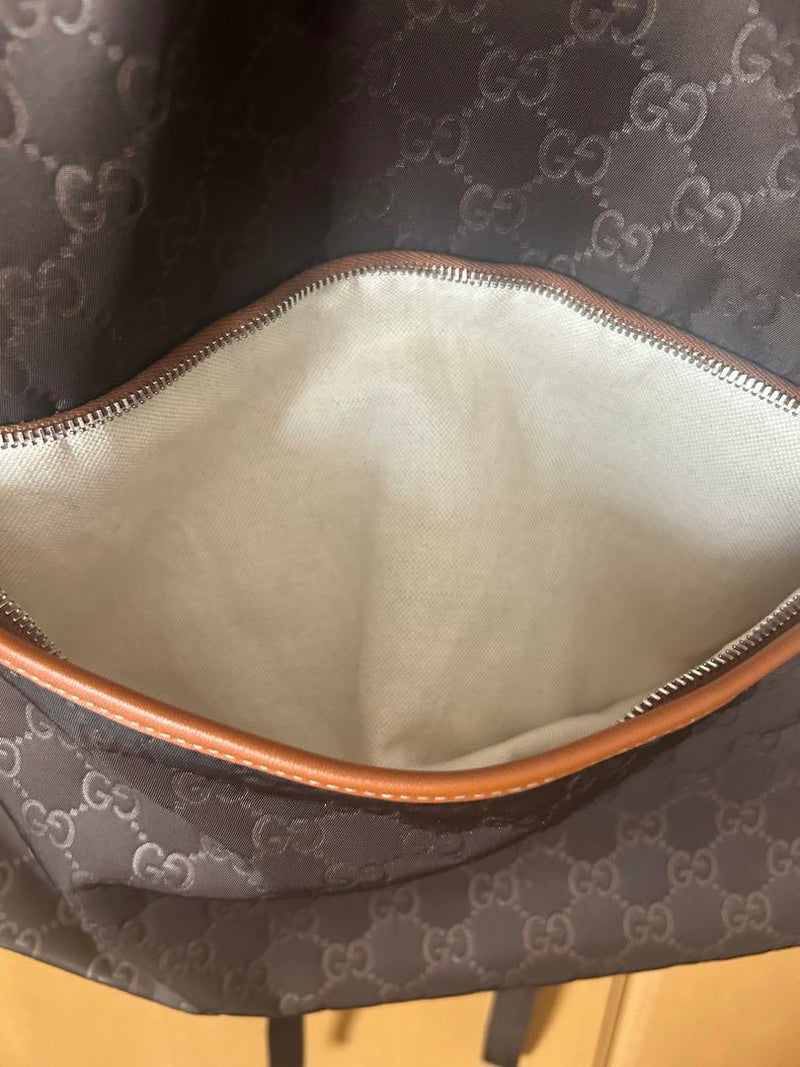 GUCCI GG Pattern Backpack Brown