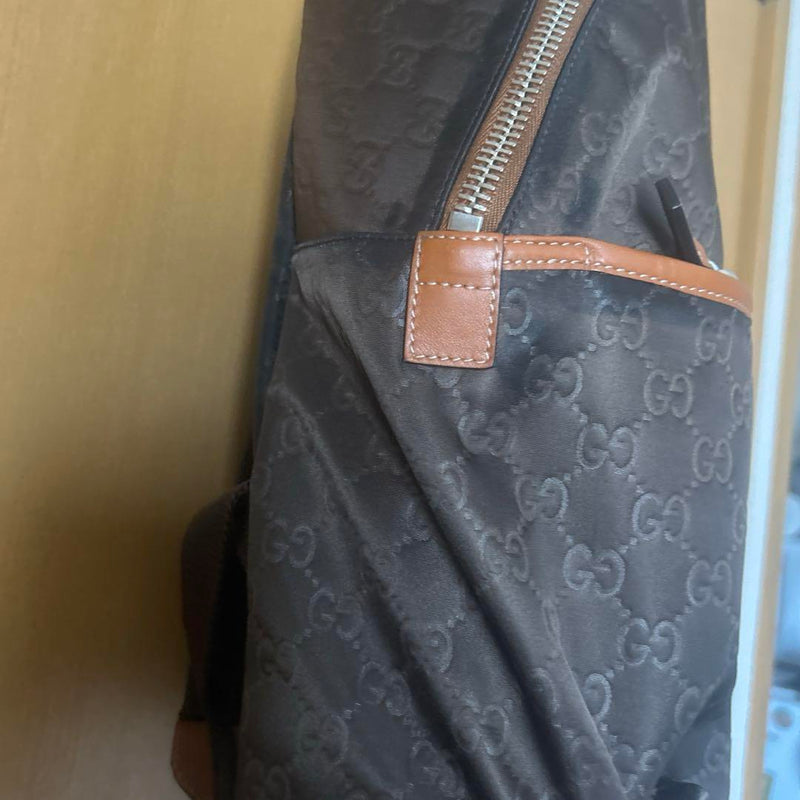 GUCCI GG Pattern Backpack Brown