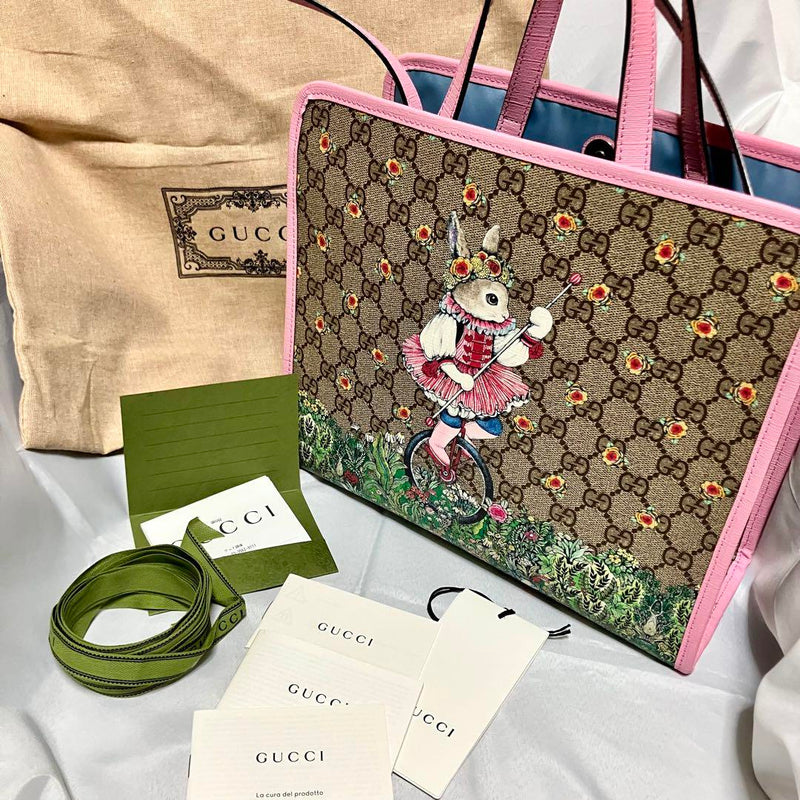 [Price reduction] GUCCI x Higuchi Yuko tote bag Children's rabbit pattern