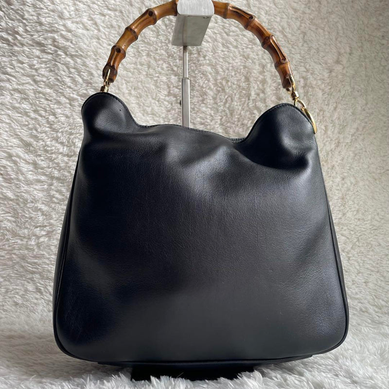Good condition ✨GUCCI Handbag Bamboo All Leather Black