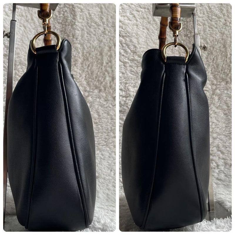 Good condition ✨GUCCI Handbag Bamboo All Leather Black