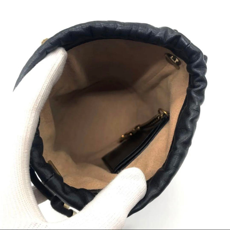 Good condition Gucci Mini Bucket Bag Quilted GG Marmont