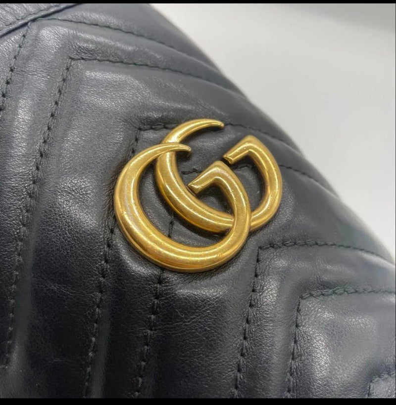 Good condition Gucci Mini Bucket Bag Quilted GG Marmont