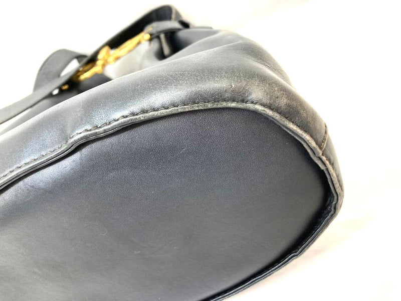 ♡Safe appraisal ♡Salvatore Ferragamo Gancini Bucket Bag Drawstring Bag Leather