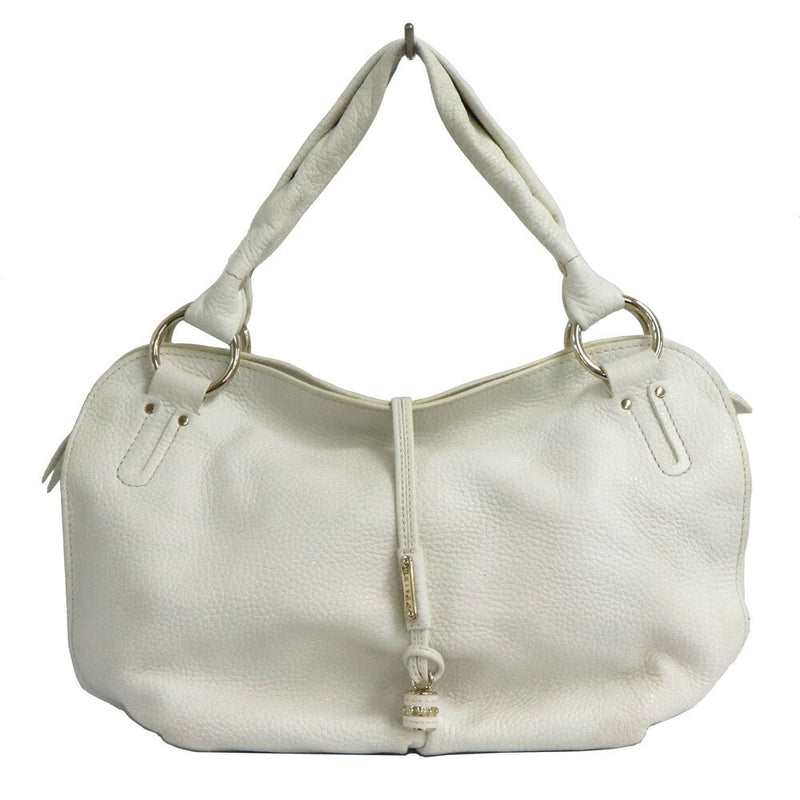 [Nagoya] [CELINE] Celine Bittersweet Medium Semi-shoulder 160663 White Leather