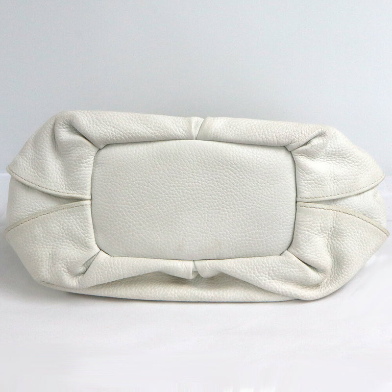 [Nagoya] [CELINE] Celine Bittersweet Medium Semi-shoulder 160663 White Leather