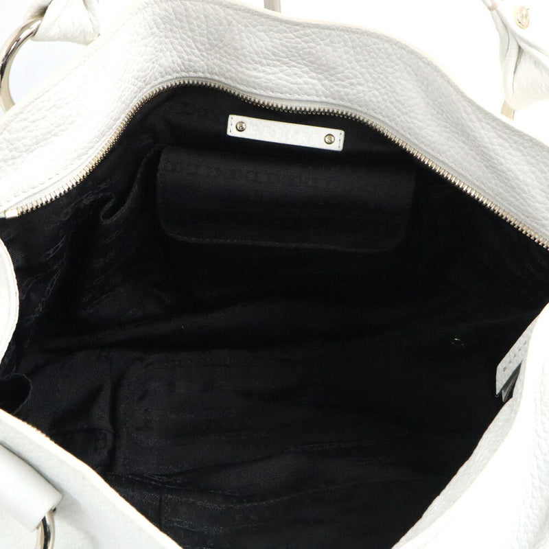 [Nagoya] [CELINE] Celine Bittersweet Medium Semi-shoulder 160663 White Leather