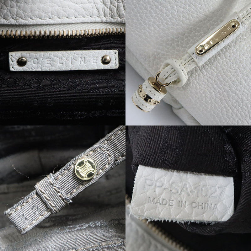 [Nagoya] [CELINE] Celine Bittersweet Medium Semi-shoulder 160663 White Leather