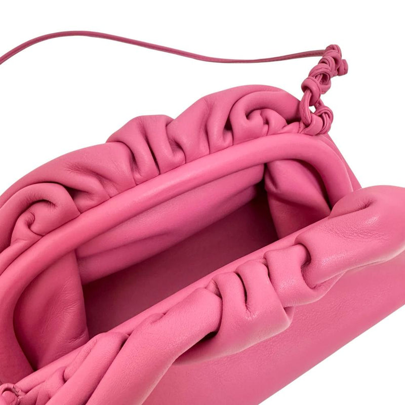 [BOTTEGAVENETA] The Pouch 585852 Shoulder Bag Leather Pink Women's [Used] [Mako