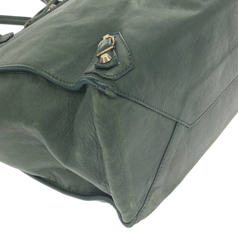 BALENCIAGA / Balenciaga | 515859 The Paper Leather Tote Bag | Green | Women's