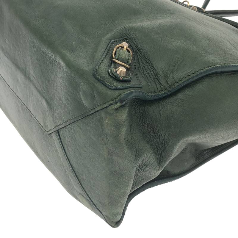 BALENCIAGA / Balenciaga | 515859 The Paper Leather Tote Bag | Green | Women's