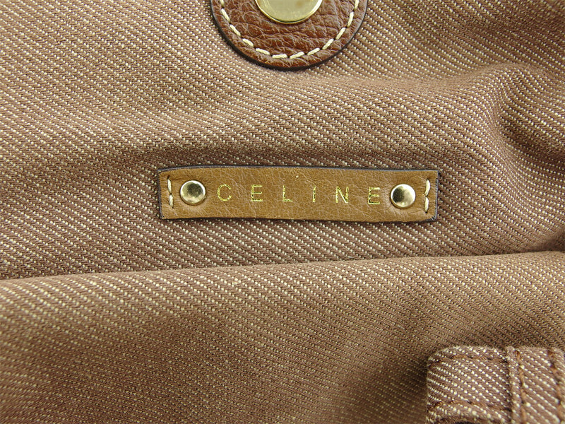 [Rakuten Super SALE 10% OFF] CELINE Shoulder Bag Macadam Pink Brown Gold Men's