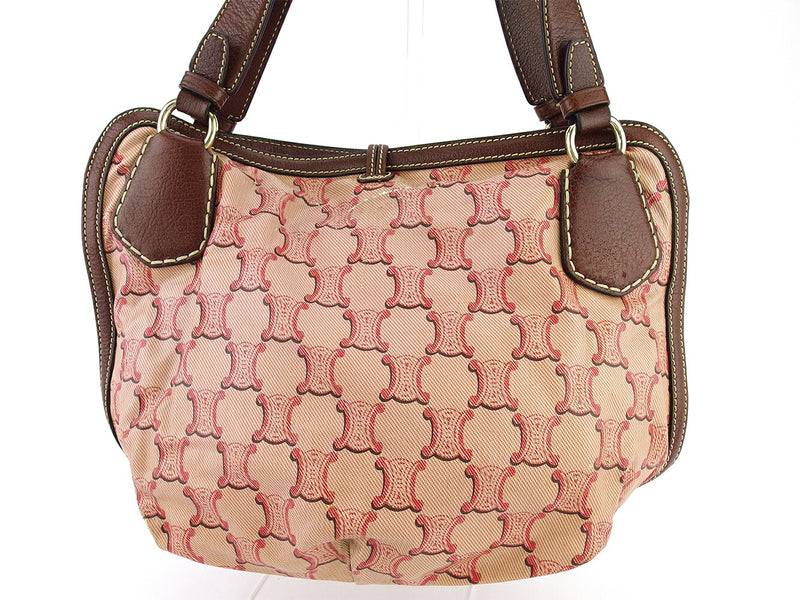 [Rakuten Super SALE 10% OFF] CELINE Shoulder Bag Macadam Pink Brown Gold Men's