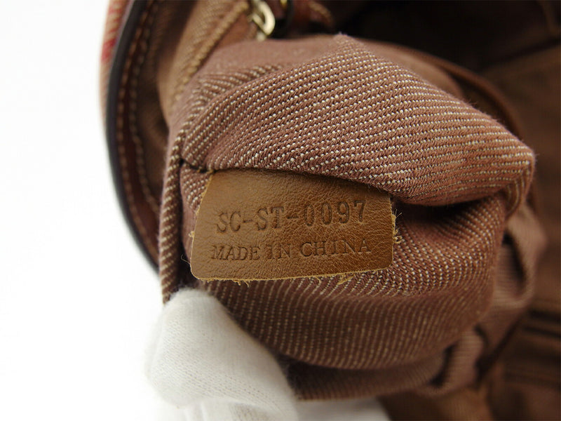 [Rakuten Super SALE 10% OFF] CELINE Shoulder Bag Macadam Pink Brown Gold Men's