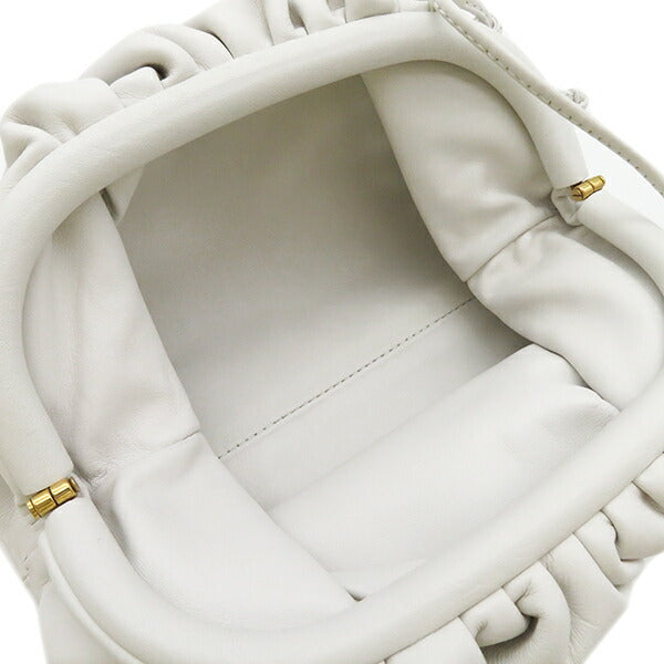 Bottega Veneta 2WAY Bag Mini The Pouch Shoulder Bag Leather White Crossbody