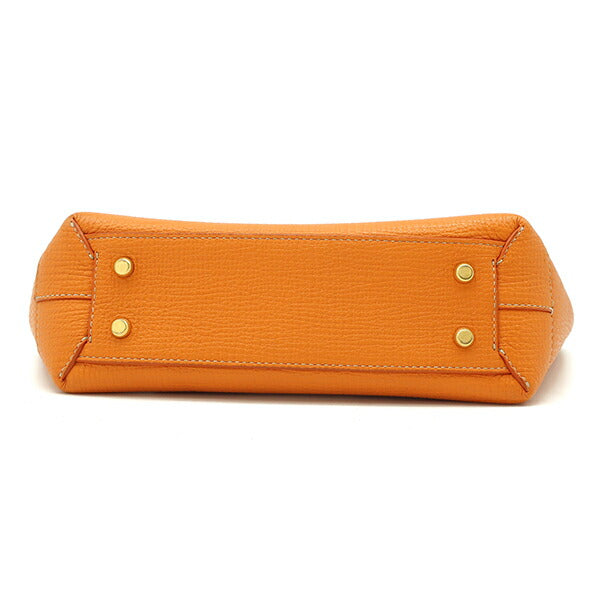 Bottega Veneta Shoulder Bag Small The Arco Leather Orange Handbag 580725 Used