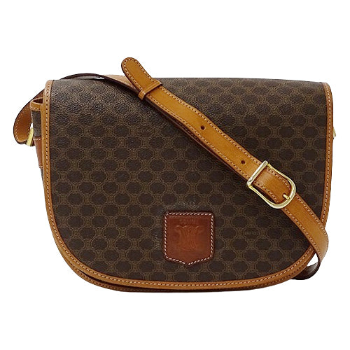 CELINE Women's Bags Brand Shoulder Bags Macadam Brown Crossbody Stylish [Used]