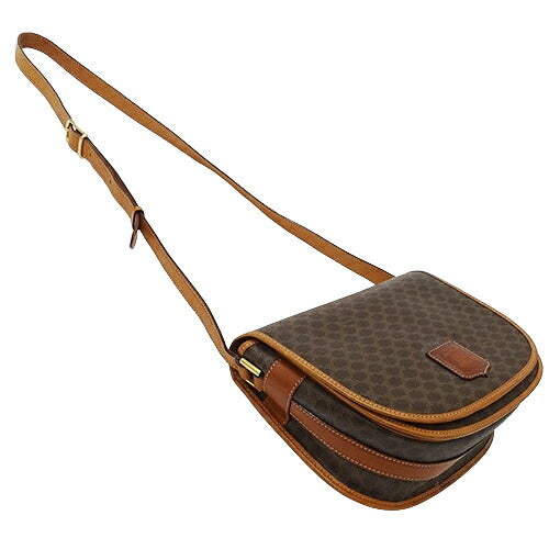 CELINE Women's Bags Brand Shoulder Bags Macadam Brown Crossbody Stylish [Used]