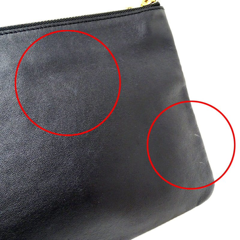 CELINE Women's Bag Brand Shoulder Bag Trio Large Leather Black Crossbody