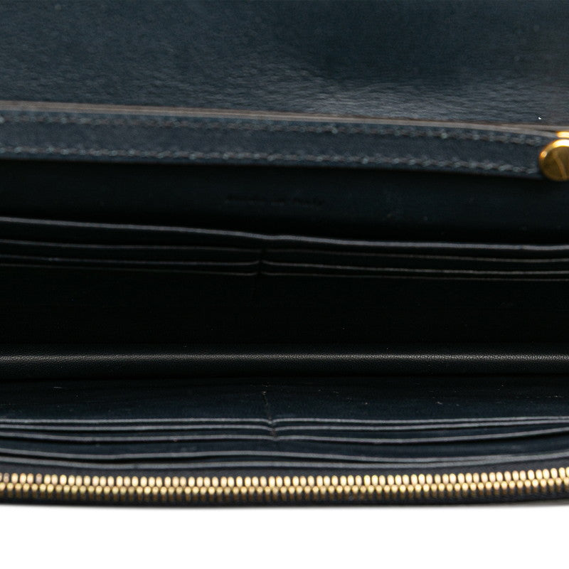 Celine Chain Wallet Shoulder Bag Black Red Beige Leather Women's CELINE [Used]