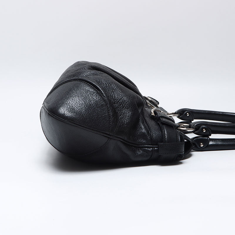 Salvatore Ferragamo Leather Gancini Handbag Black WS13869
