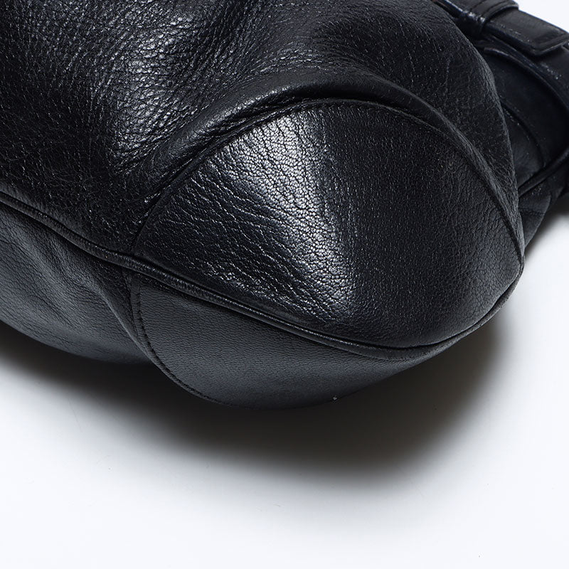 Salvatore Ferragamo Leather Gancini Handbag Black WS13869