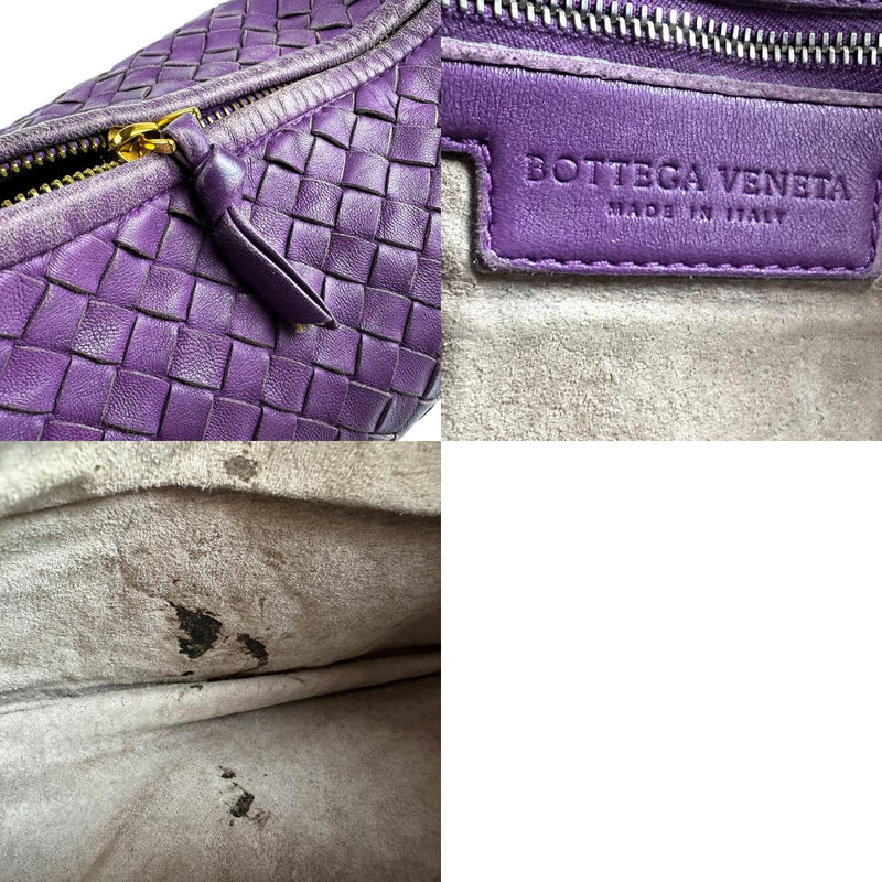 Bottegaveneta Handbag Intrecciato Leather Purple Women's Free Shipping [Used]