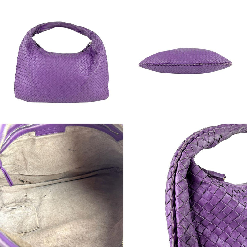 Bottegaveneta Handbag Intrecciato Leather Purple Women's Free Shipping [Used]