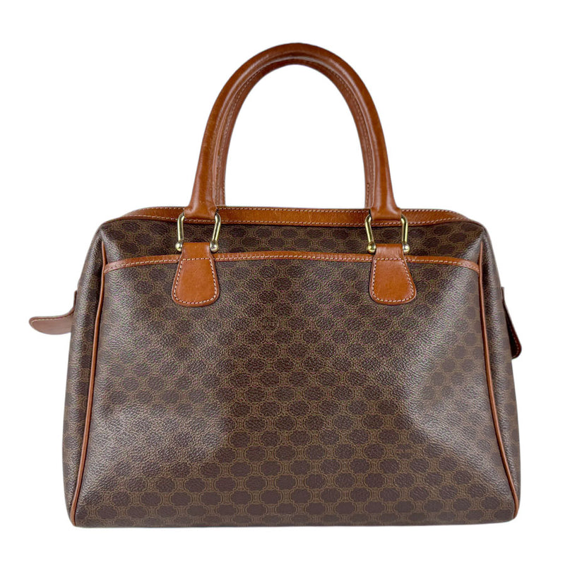 CELINE Handbag Macadam PVC/Leather Brown Gold Women's Free Shipping [Used]