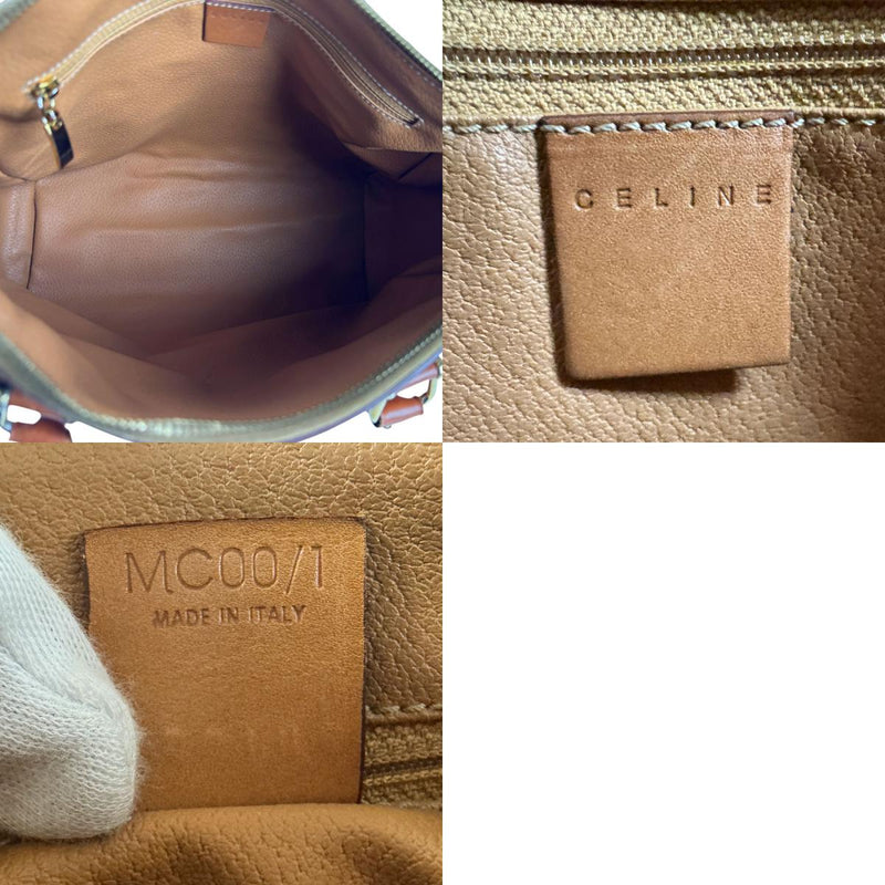 CELINE Handbag Macadam PVC/Leather Brown Gold Women's Free Shipping [Used]