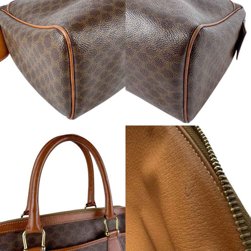 CELINE Handbag Macadam PVC/Leather Brown Gold Women's Free Shipping [Used]