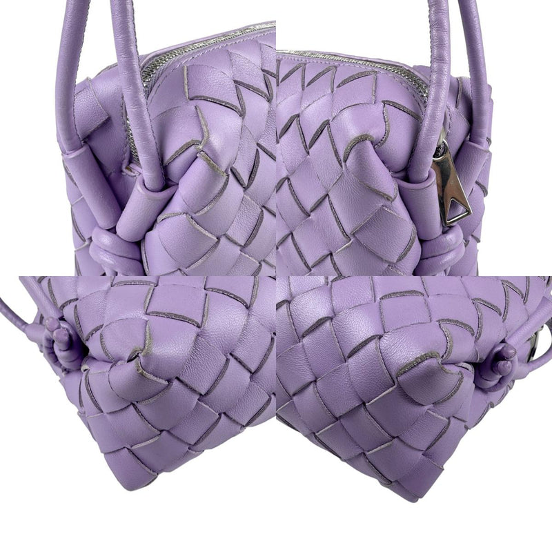 Bottegaveneta Shoulder Bag Intrecciato Mini Loop Camera Bag Leather Purple